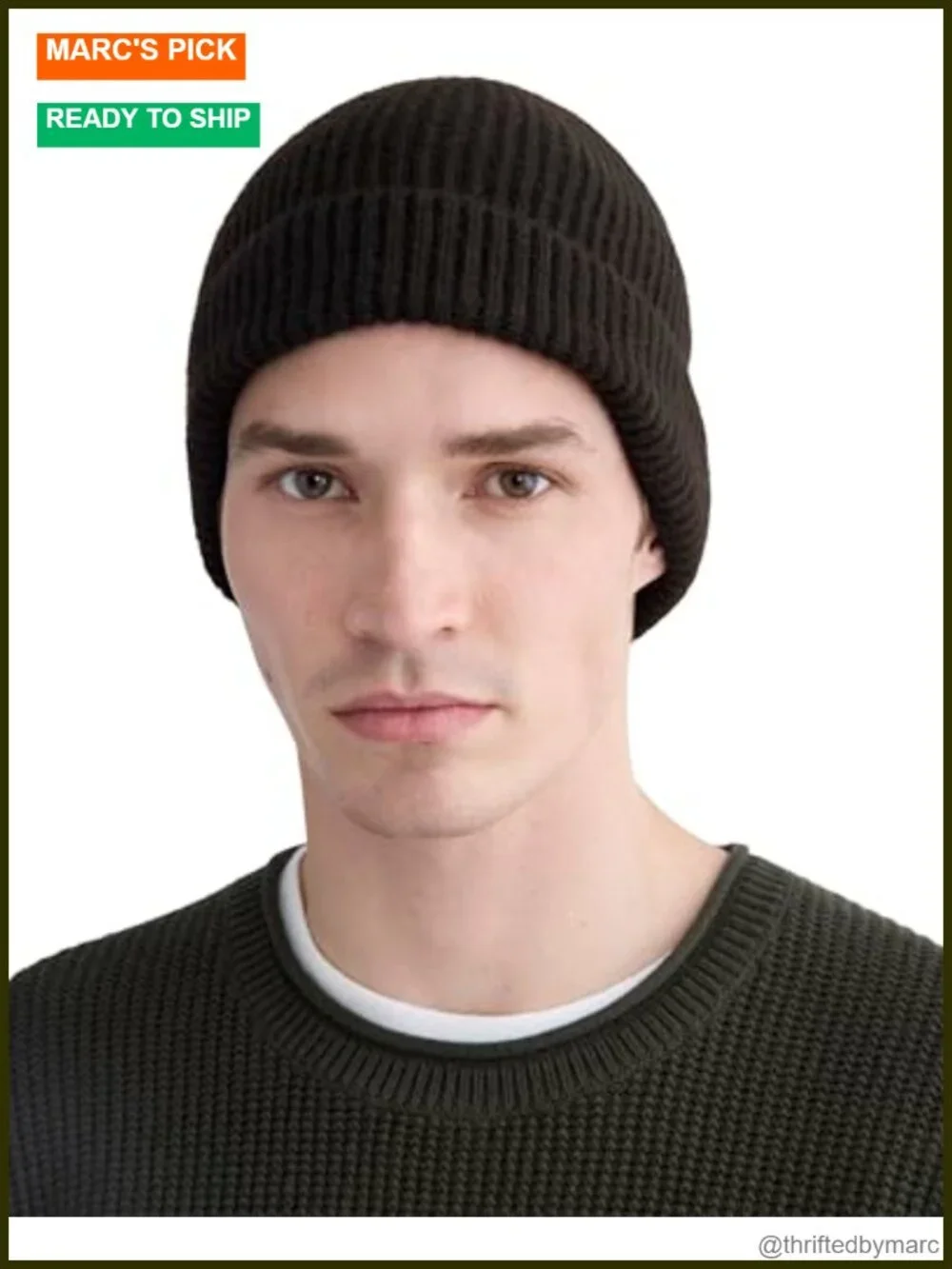 Cashmere Ribbed Beanie - Soft Minimalist Knit Hat